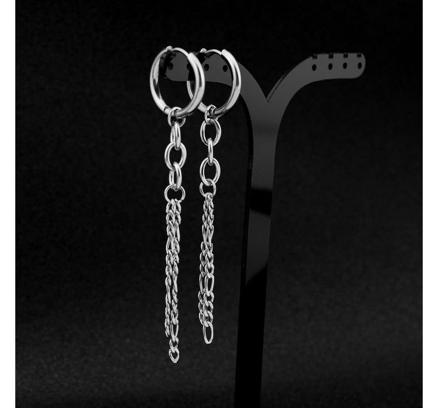Chain Hoop Earring / Clip Earring
