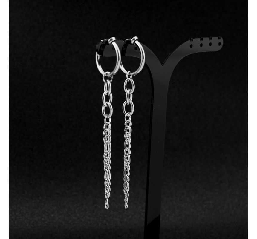 Chain Hoop Earring / Clip Earring