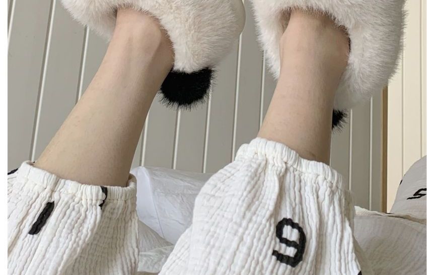 Panda Fluffy Slippers