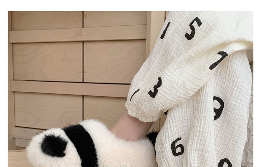 Panda Fluffy Slippers