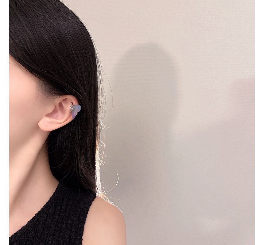 Rhinestone Cuff Earring Butterfly