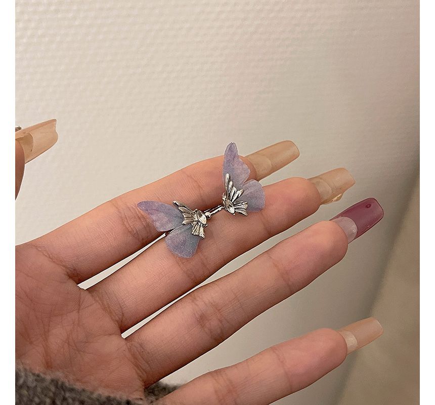 Rhinestone Cuff Earring Butterfly