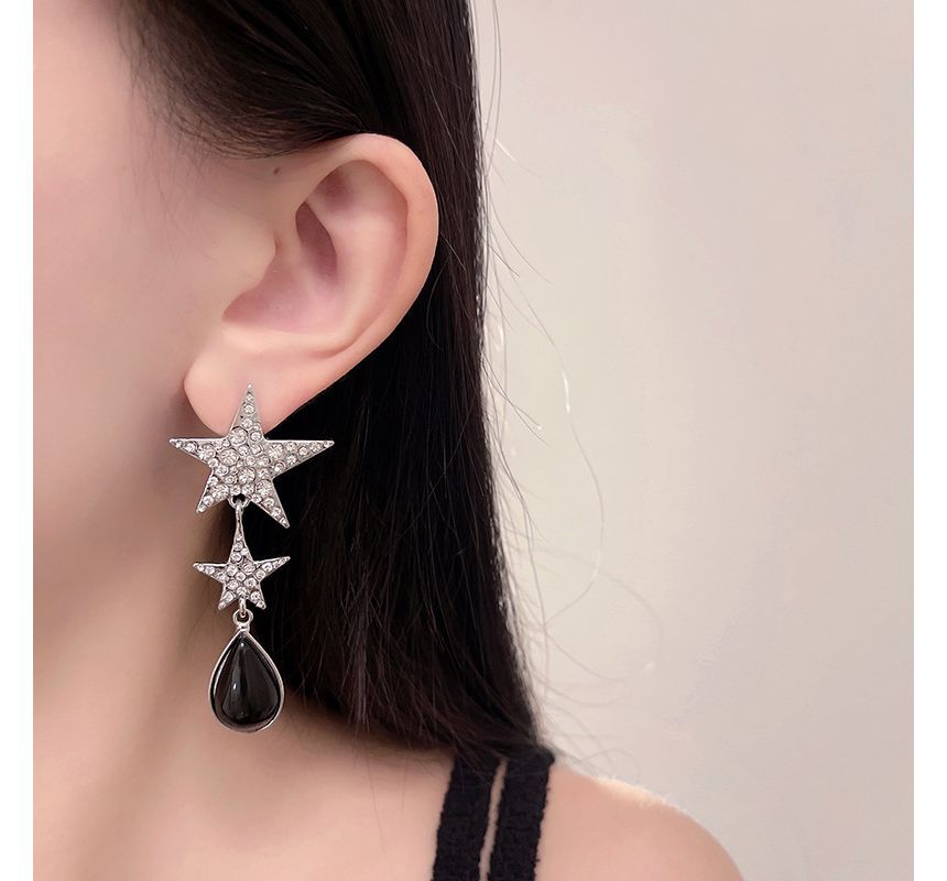 Drop Earring Star Rhinestone