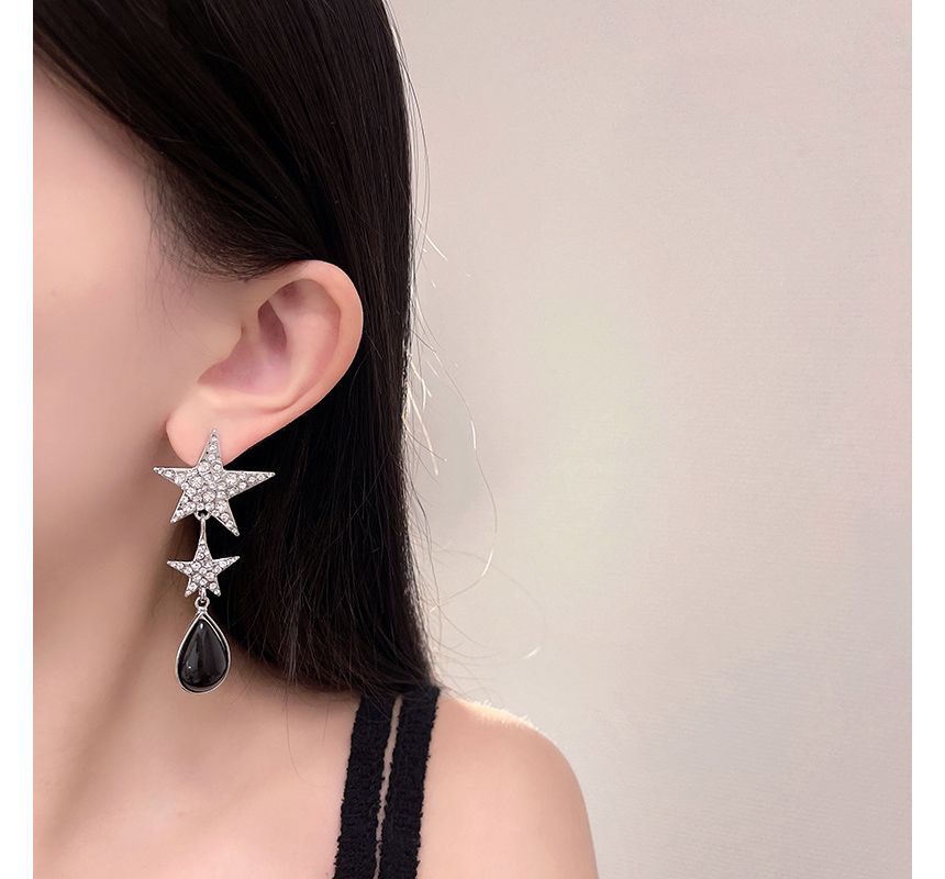 Drop Earring Star Rhinestone