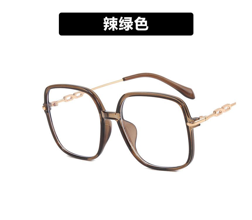 Blocking Frame Round Blue Eyeglasses Light