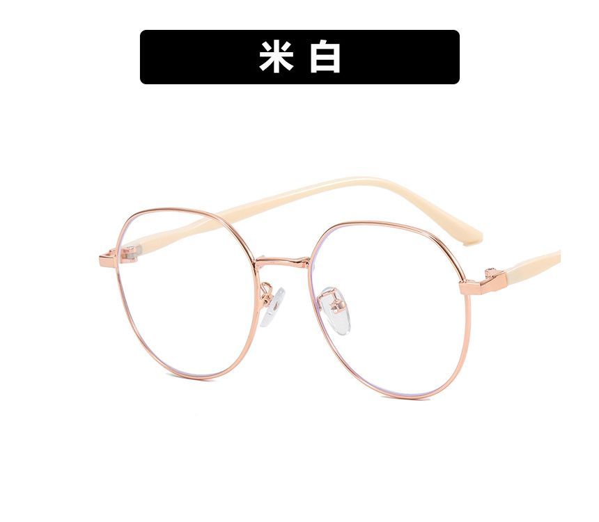 Frame Eyeglasses Light Blocking Round Blue