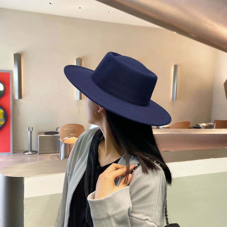 Brim Plain Hat Wide