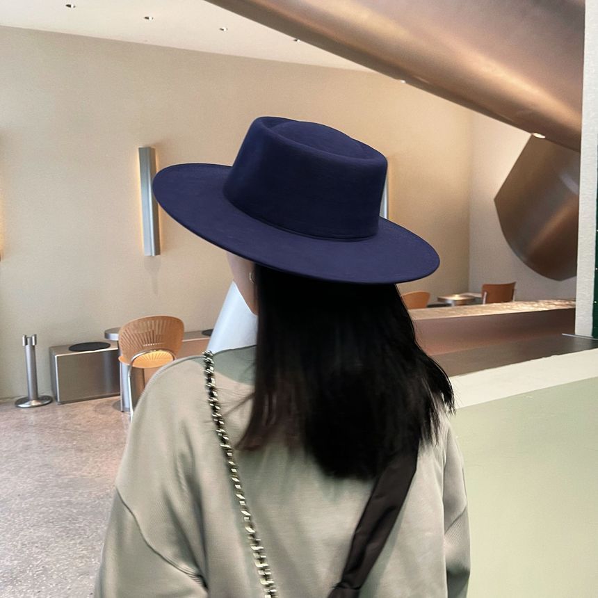 Brim Plain Hat Wide