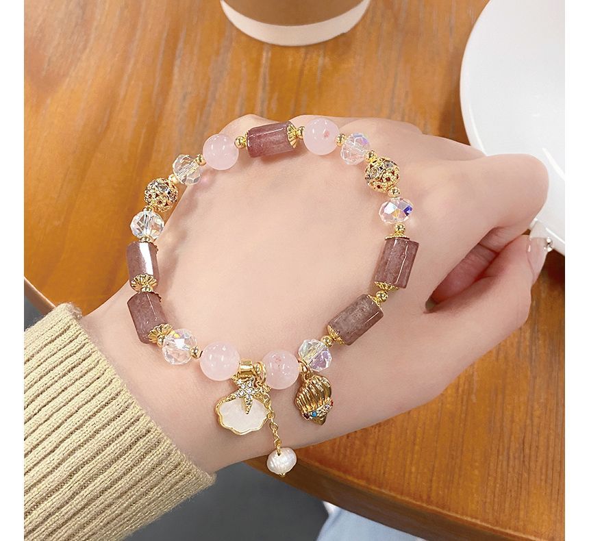 Star Charm Faux Crystal Bracelet