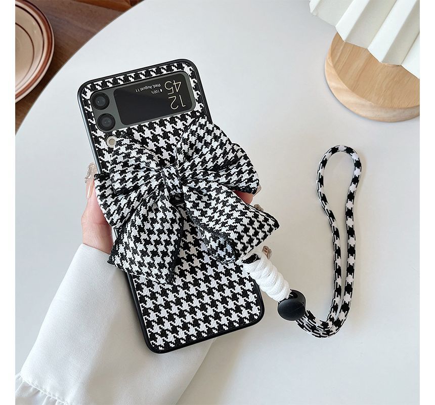 Bow Houndstooth Phone Case