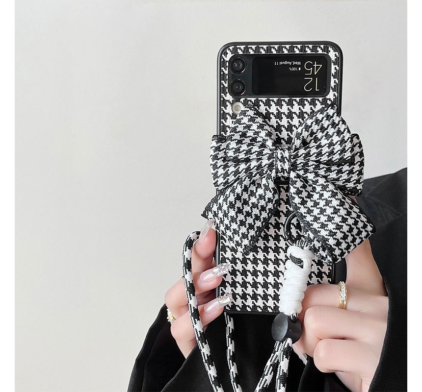 Bow Houndstooth Phone Case