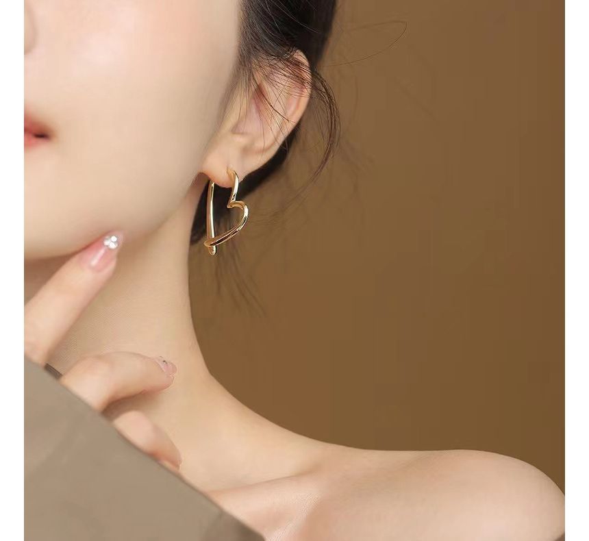 Earring Heart Alloy Cuff