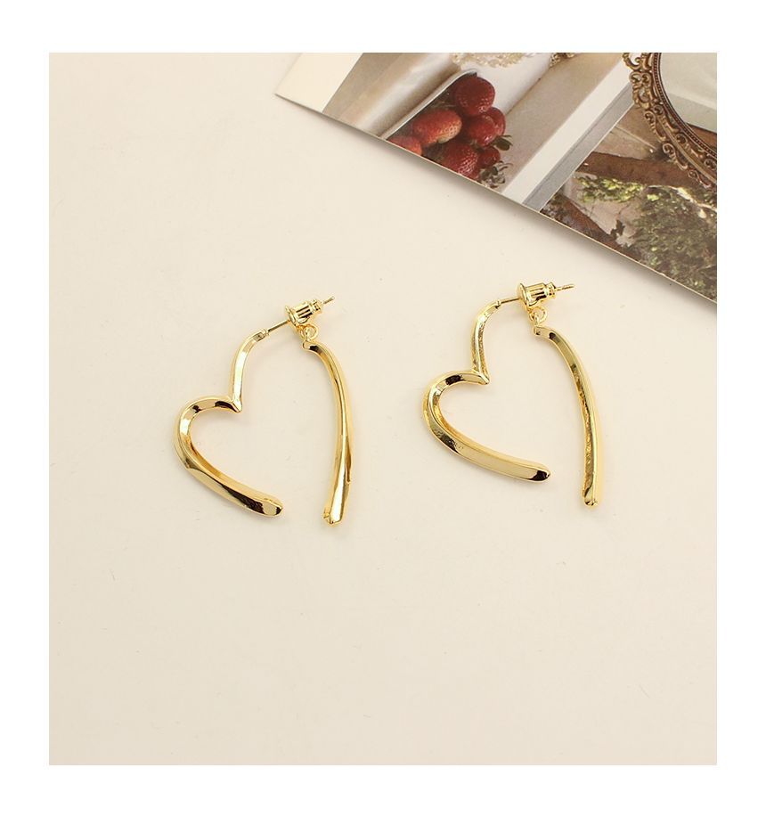 Earring Heart Alloy Cuff
