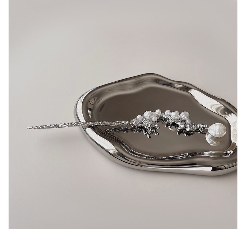 Hair Alloy Pearl Irregular Clip Faux