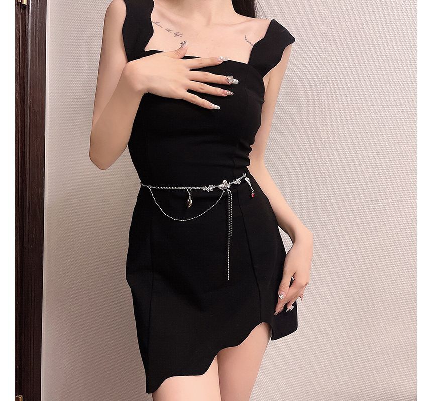 Waist Moonstone Belt Alloy Heart Chain