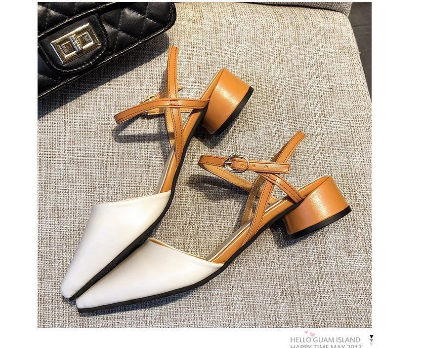 Chunky Heel Sandals Slingback