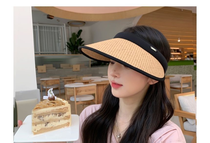 Contrast Visor Trim Sun Straw