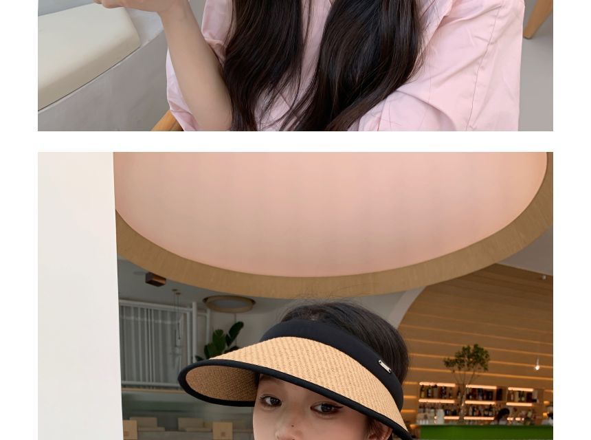 Contrast Visor Trim Sun Straw