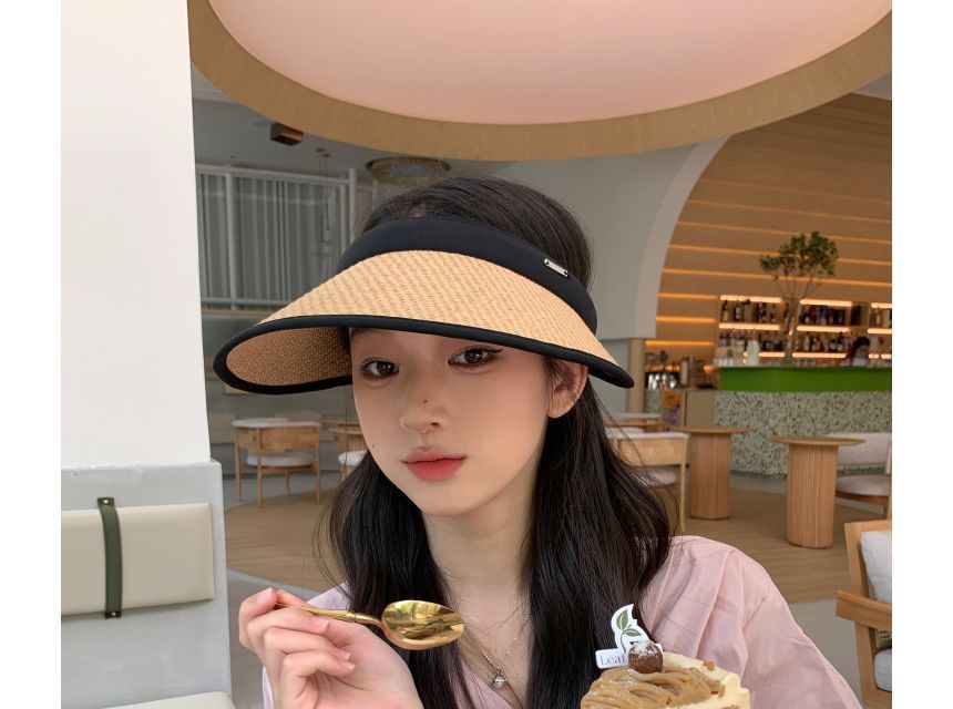 Contrast Visor Trim Sun Straw