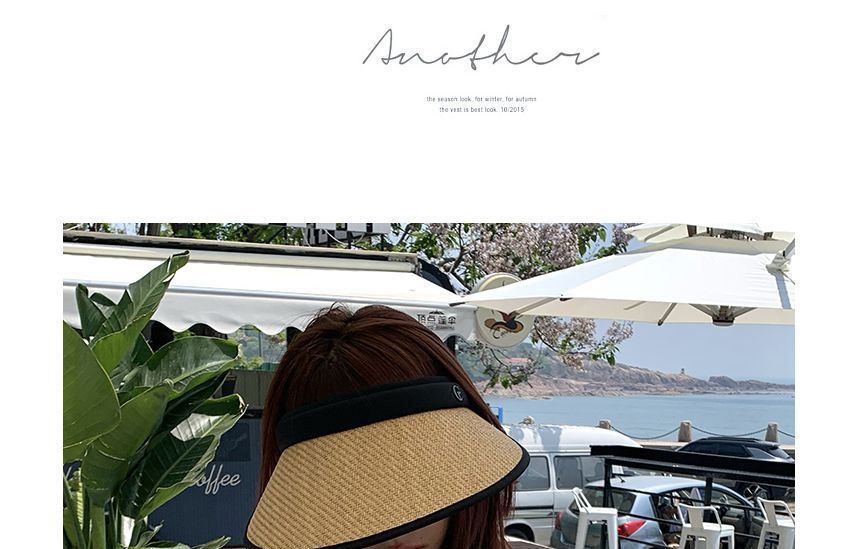 Straw Trim Visor Sun Contrast