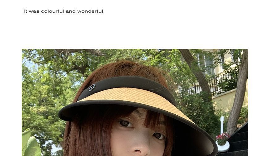 Straw Trim Visor Sun Contrast