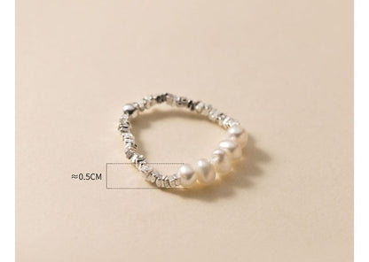 Faux Pearl / Irregular Sterling Silver Ring