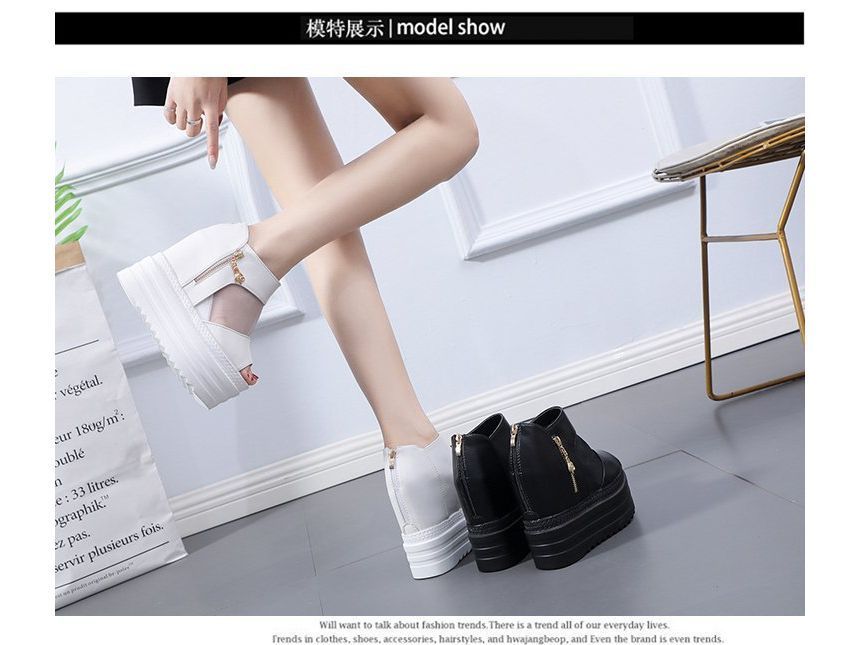 Platform Sandals Sheer Wedge