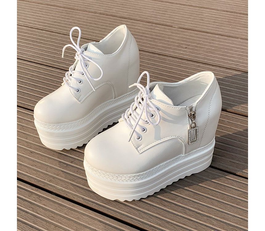 Wedge Lace Hidden Platform Ups