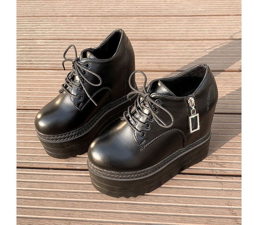 Wedge Lace Hidden Platform Ups