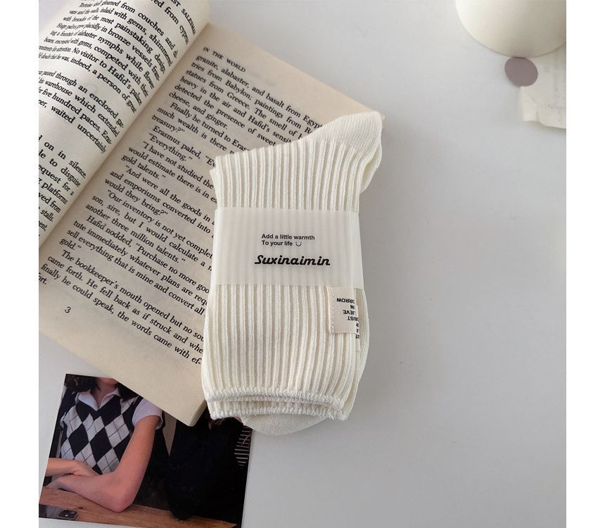 Applique Cotton Socks