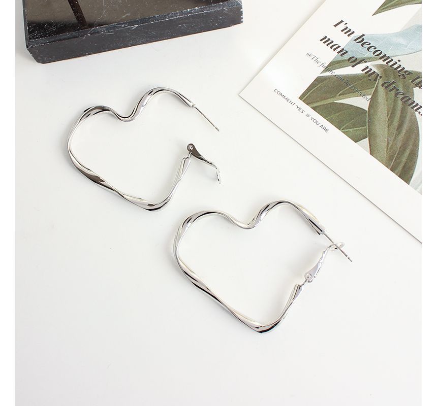 Hoop Clip-On Earring Heart /