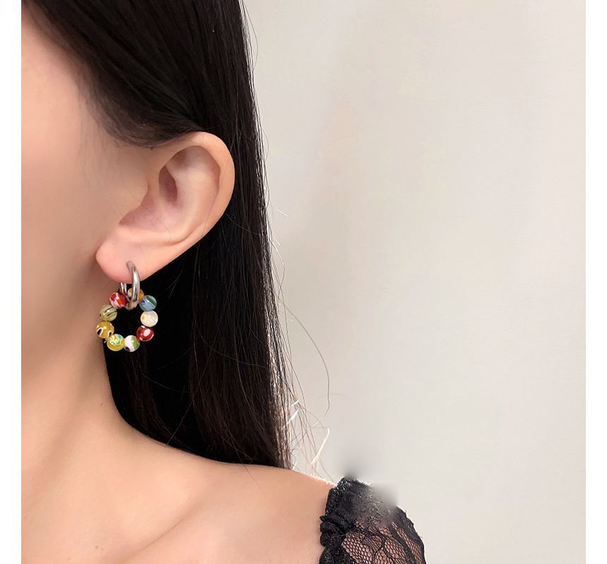 / Print Necklace Pendant Earring Glass