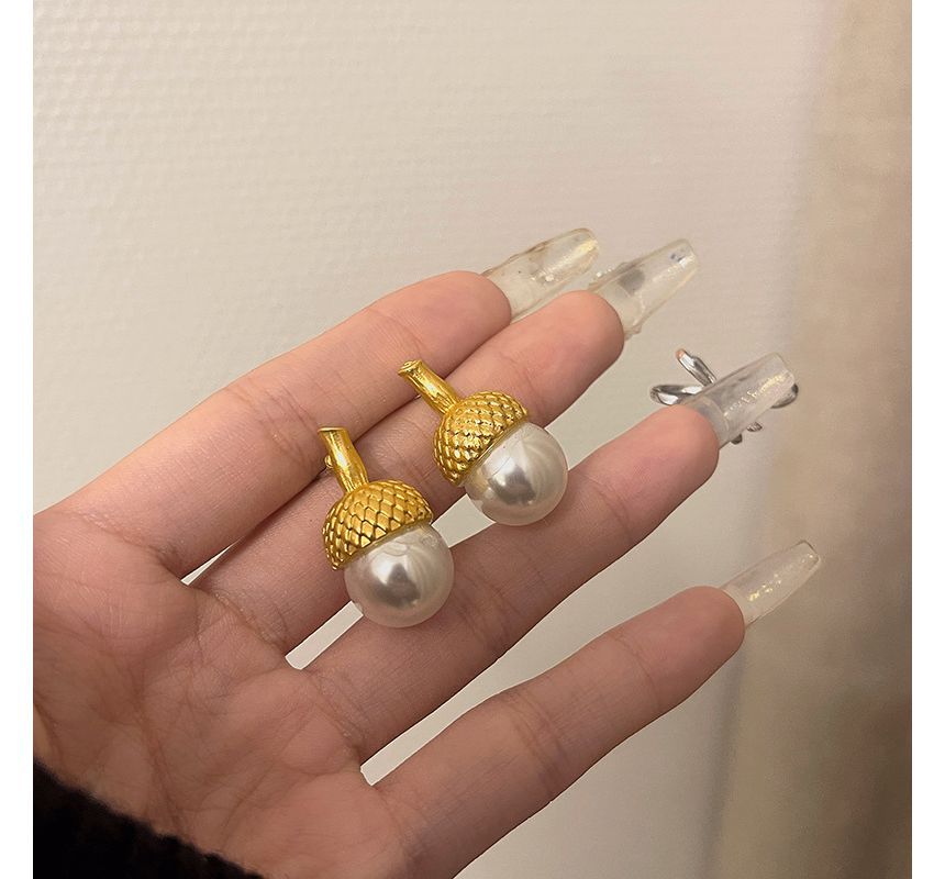 / Faux Earring Dangle Bracelet Necklace Pearl Alloy