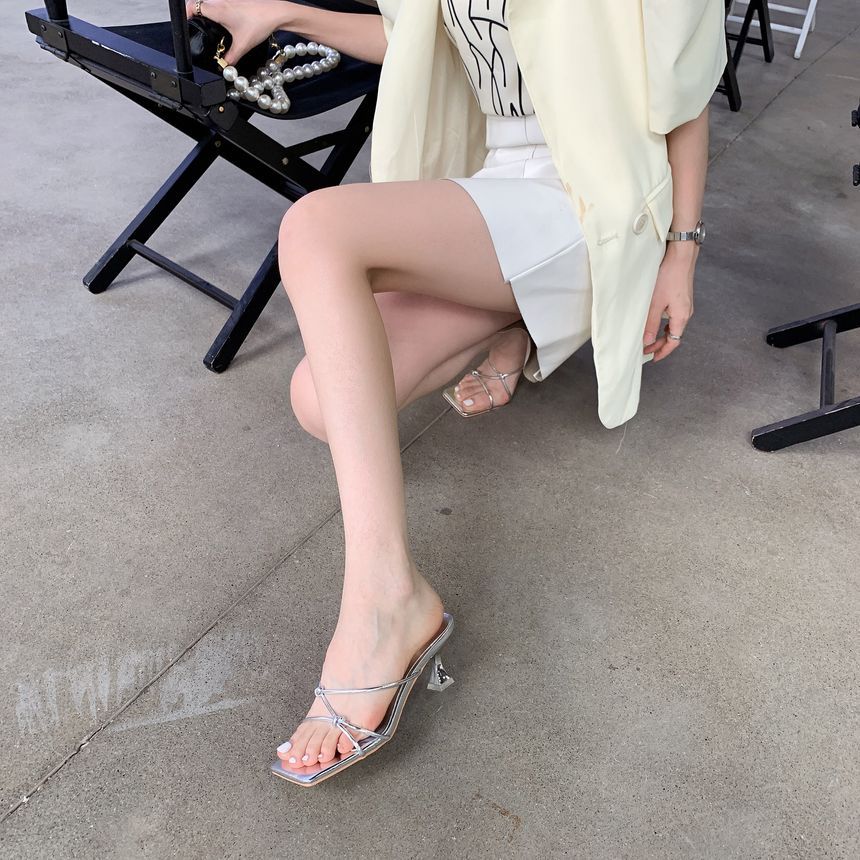 Slide Strappy Heel High Sandals