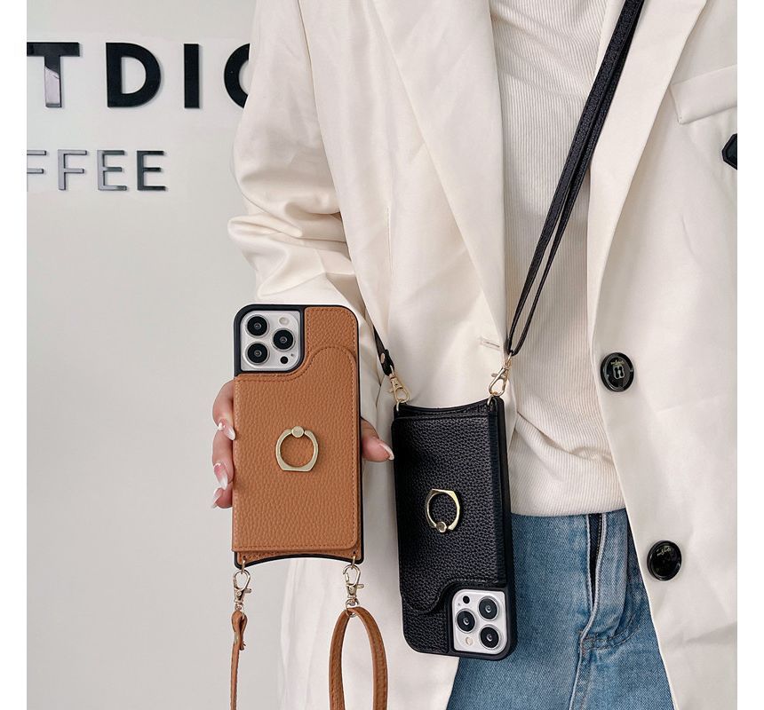 Holder Case Phone Leather Card Faux