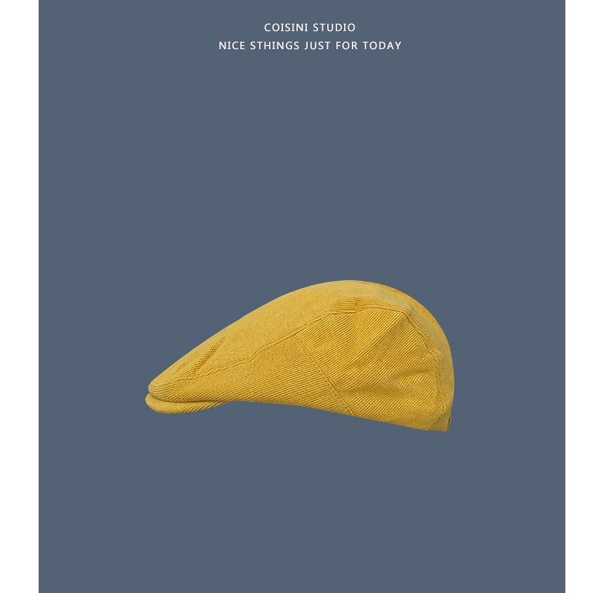 Plain Corduroy Flat Cap