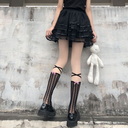 Lace Up Tall Socks