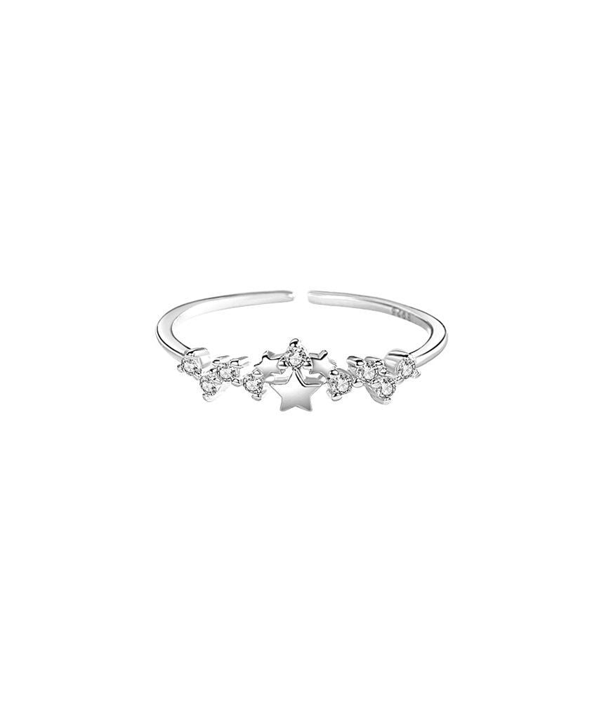 Star Sterling Silver Ring / Layered Sterling Silver Ring