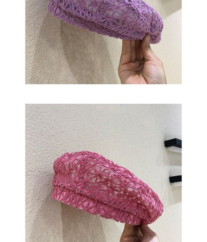 Cutout Embroidered  Beret