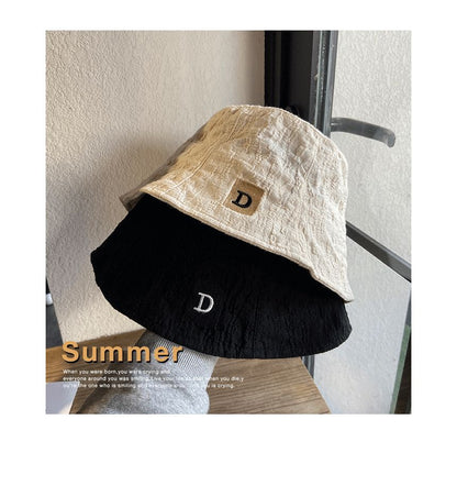 Letter Applique Bucket Hat