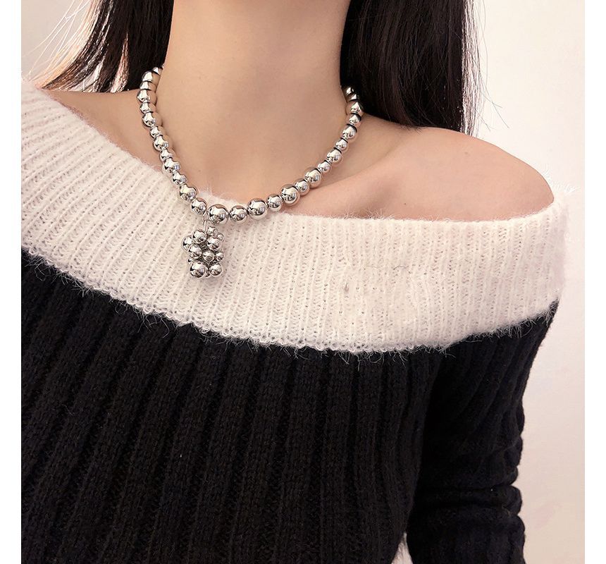 Choker Alloy Bead Pendant