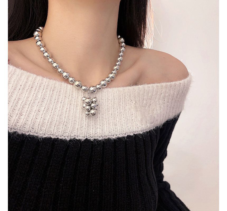 Choker Alloy Bead Pendant