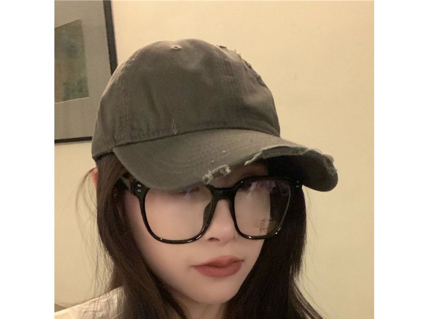 Cap Baseball Distressed Plain