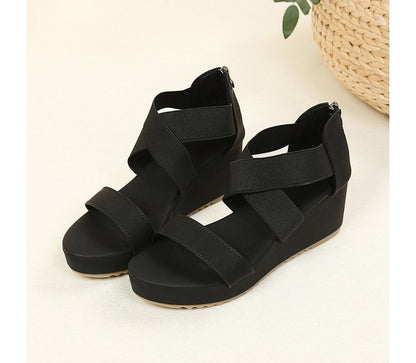 Criss Cross Wedge Sandals