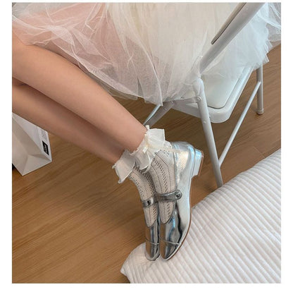 Ruffle Bow Short Socks