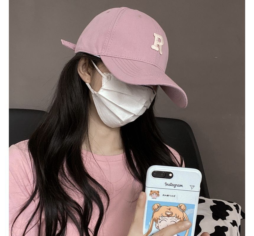 Lettering Baseball Cap Embroidered