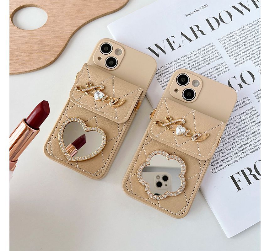 Card Mirrored Holder Case Phone