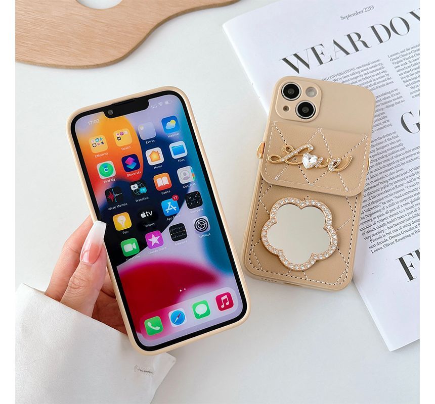 Card Mirrored Holder Case Phone