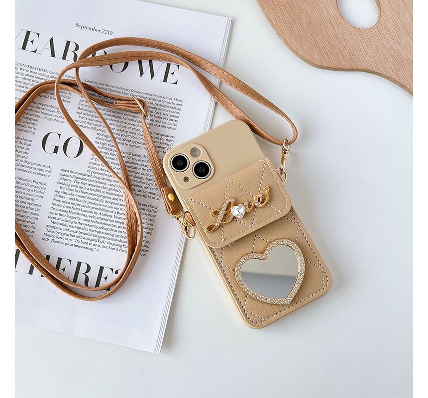 Card Mirrored Holder Case Phone