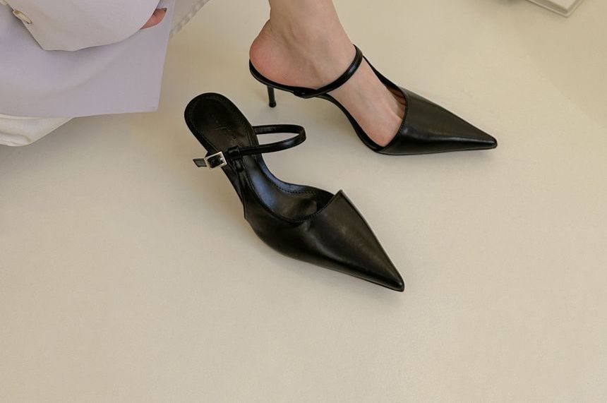 Mules Heel Pointy Toe Stiletto